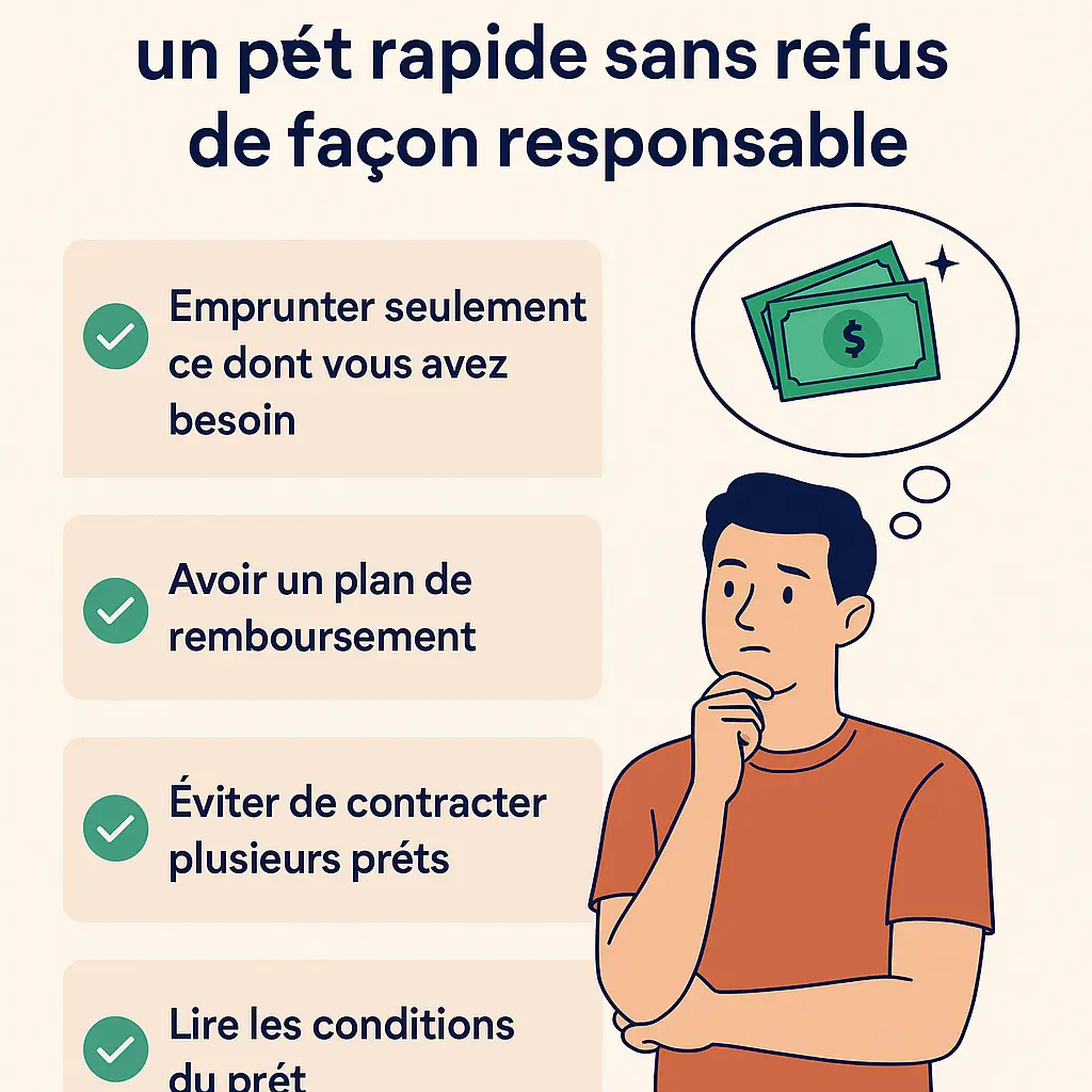 Comment emprunter un prêt rapide sans refus de façon responsable
